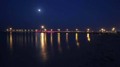 سواحل کیش در شب